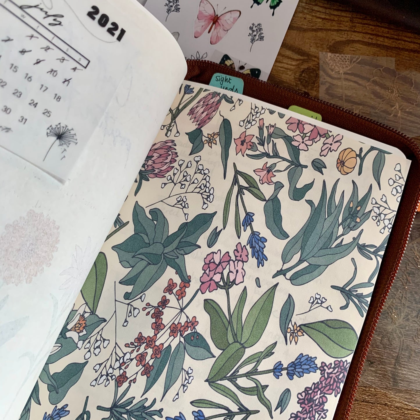 Printed Tomoe River Paper Planner Dashboards- Herb Escape 🌿