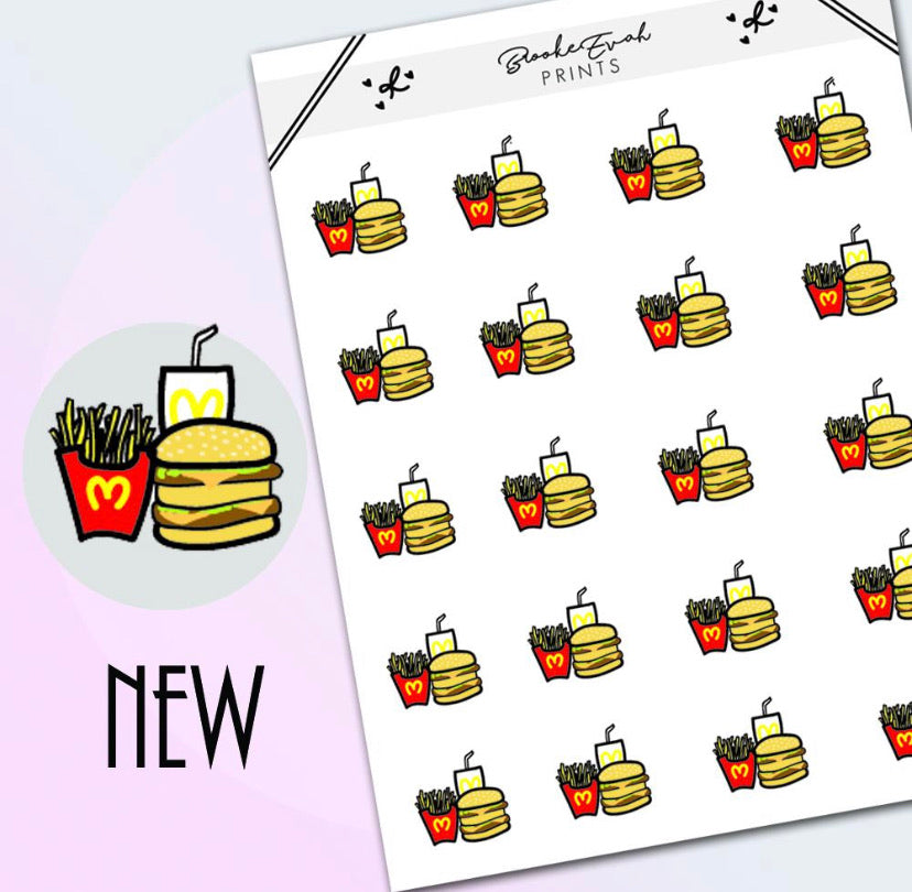 Transparent McDonald's Doodle Sticker