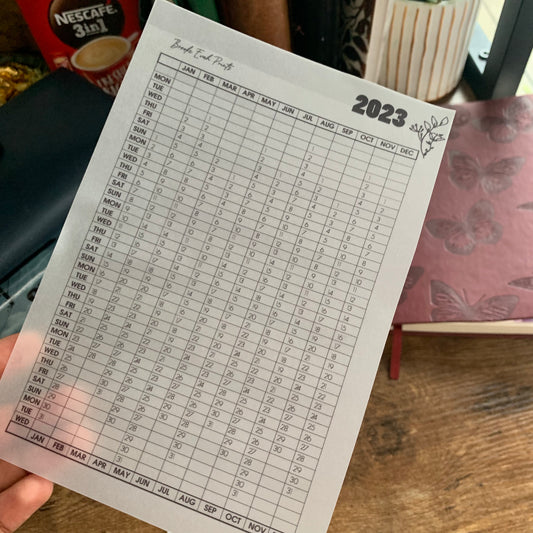Free 2023 Year Overview Calendar - B6 Size