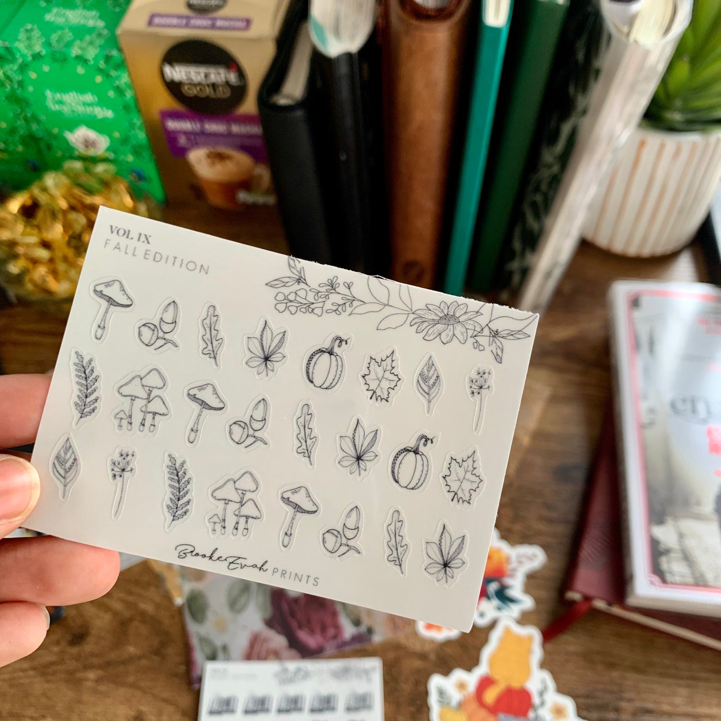 mini Minimal Fall Icon Stickers