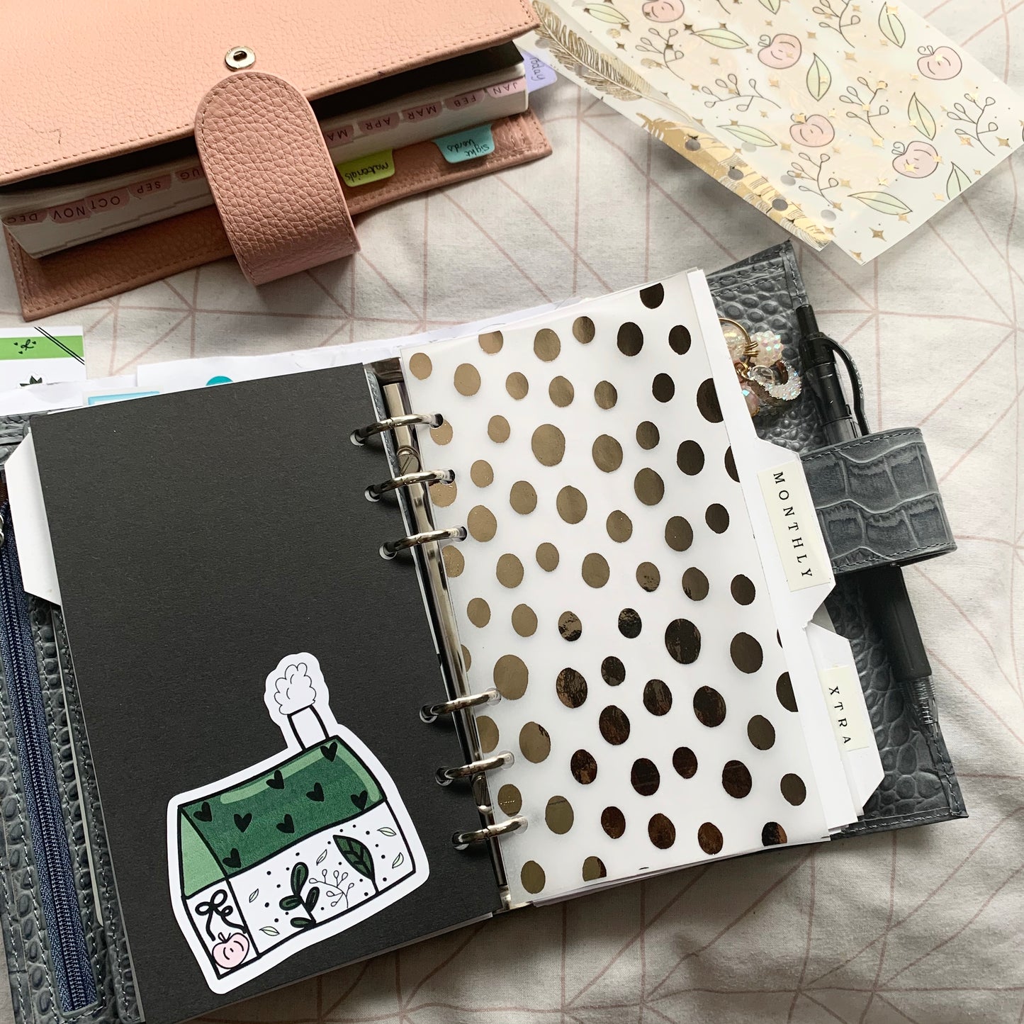 Printed Vellum Planner Dashboards - Abstract Dots