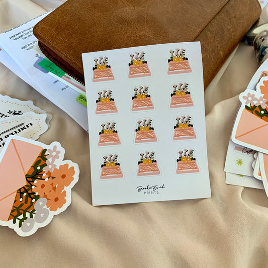 Typewriter Stickers - Spring Collection 🌼