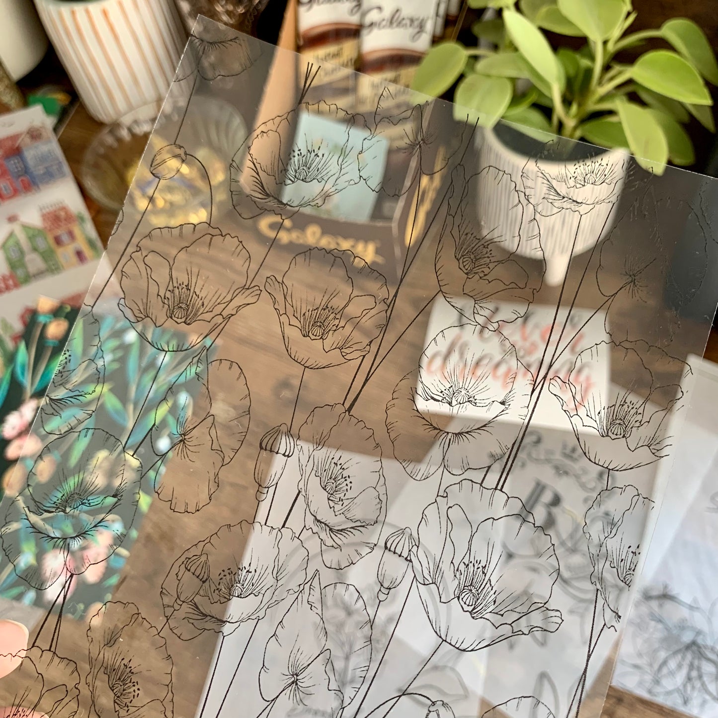 Poppy Vellum X Acetate Planner Dashboards - Crystal