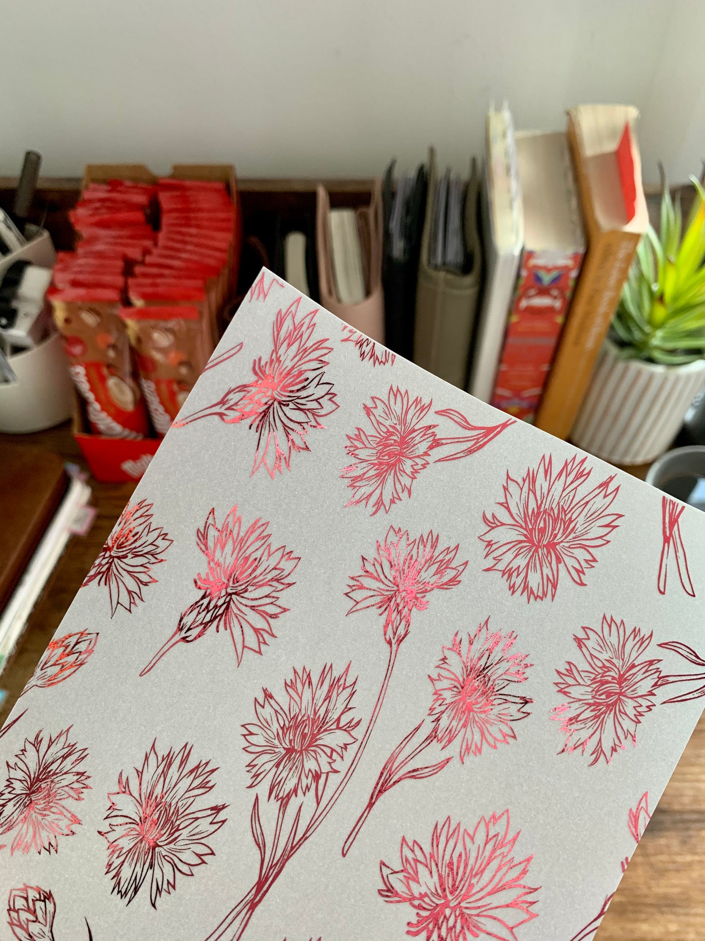 Mayflower Foiled Vellum X Acetate Planner Dashboard- Mayflower Pink Melon