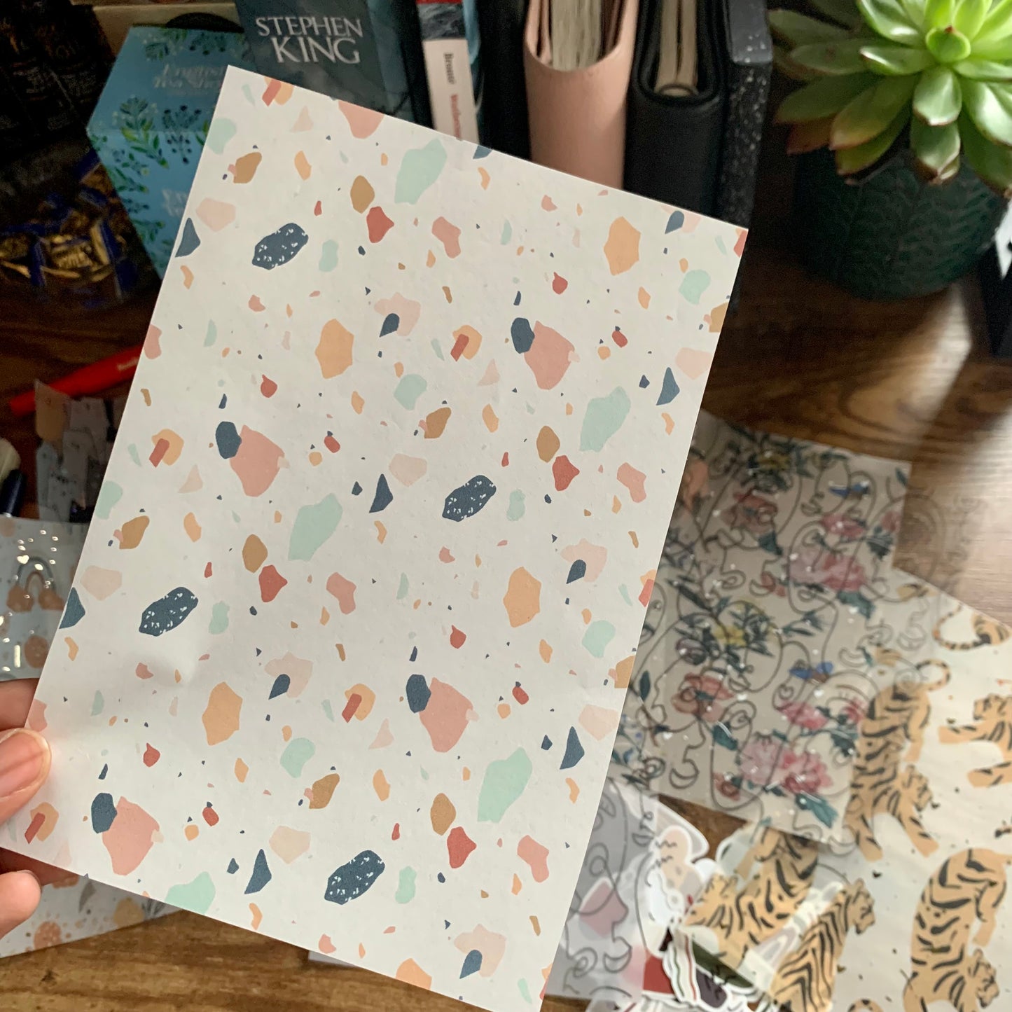 Terrazzo Print Tomoe River Paper Planner Dashboards- Classy