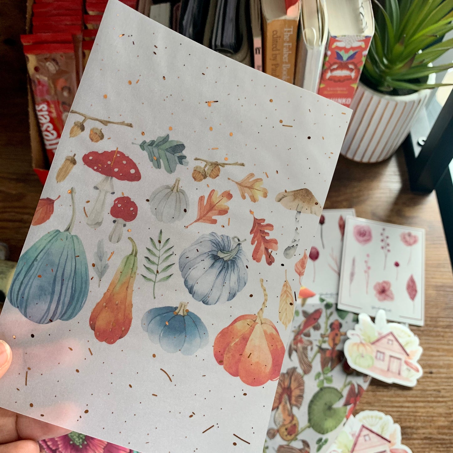 Pumpkin Fall Vellum Planner Dashboards - Harvest