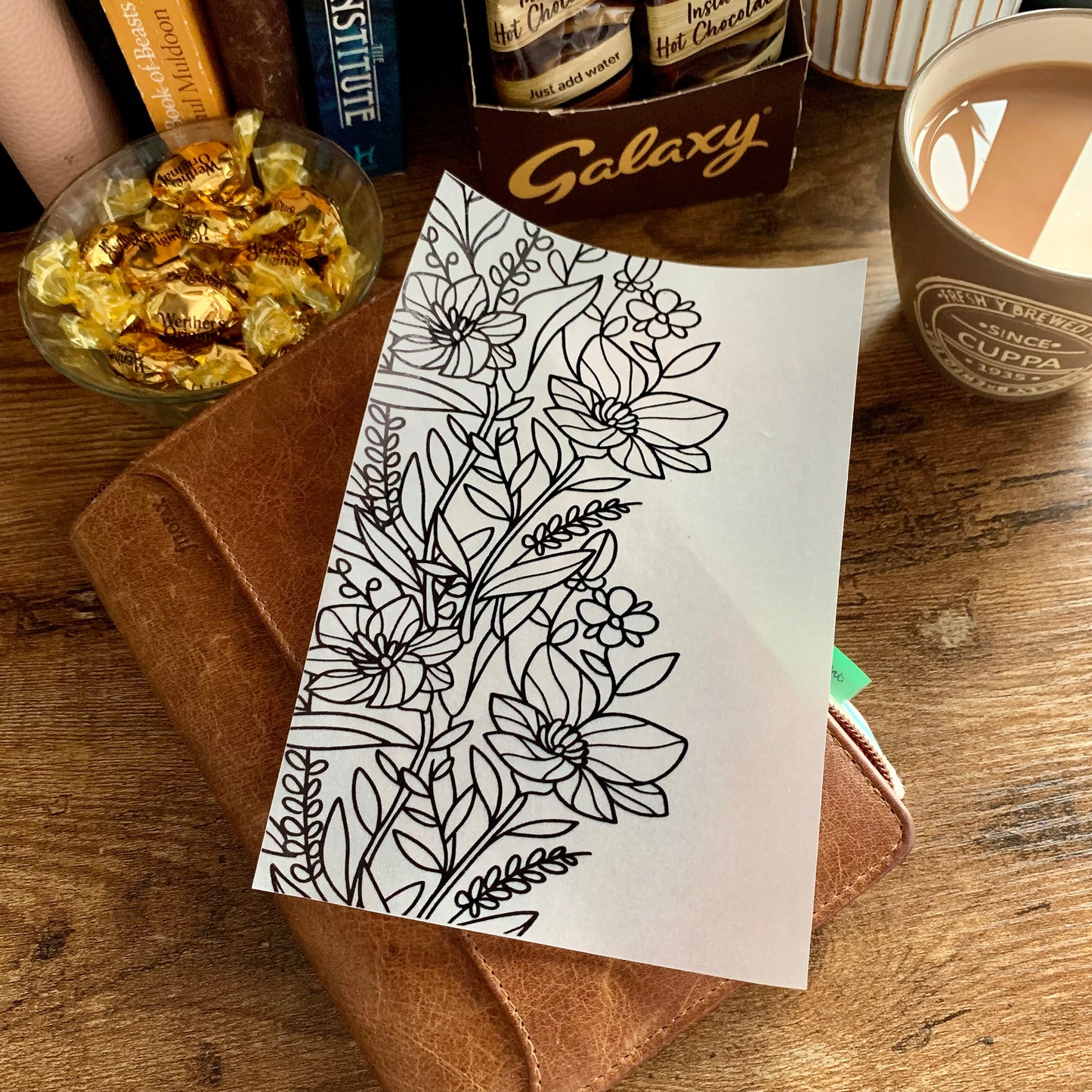 Black Floral Vellum Planner Dashboard - Juliet - Winter Luxe Collection