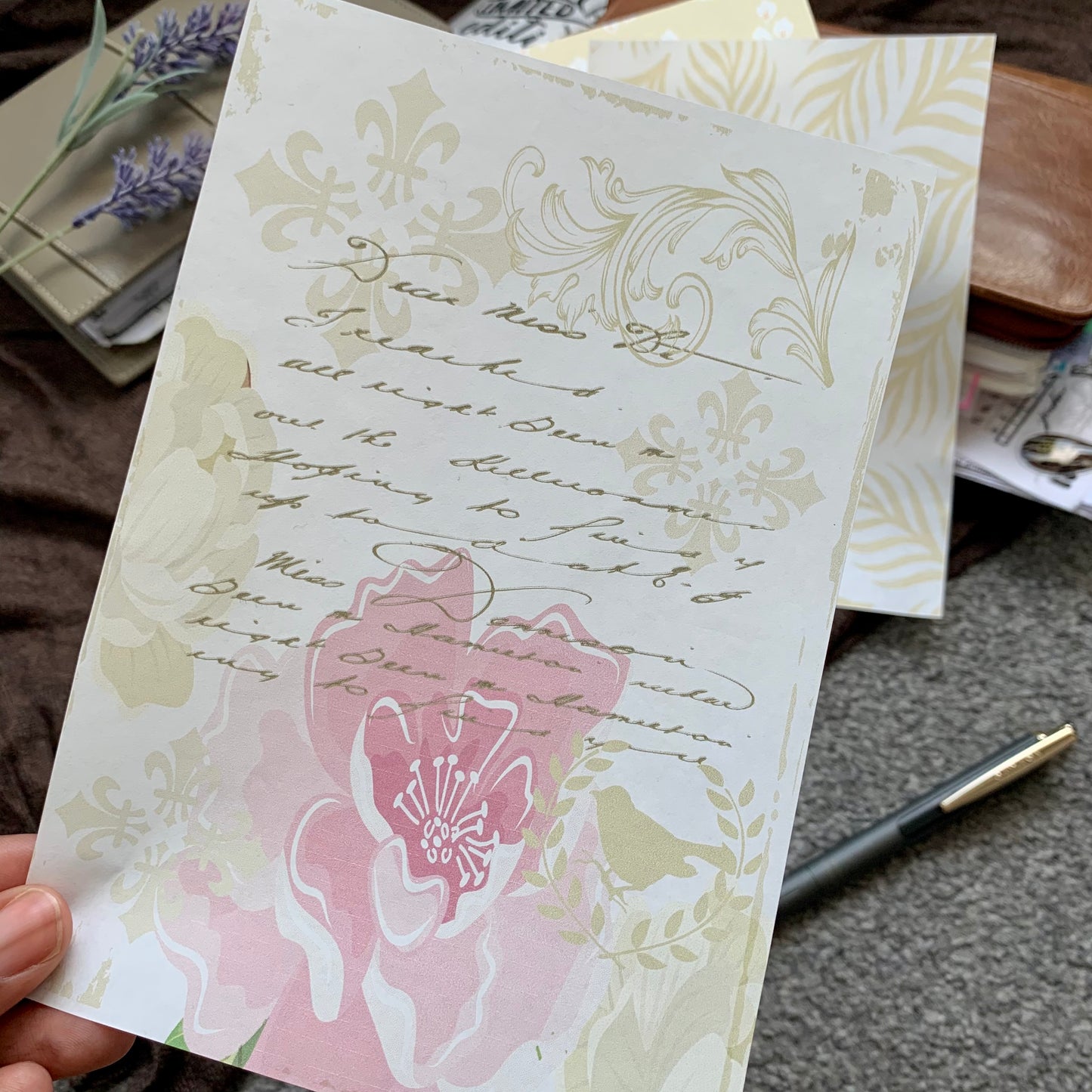 Printed Tomoe River Paper Planner Dashboards- Vintage delight 🌹