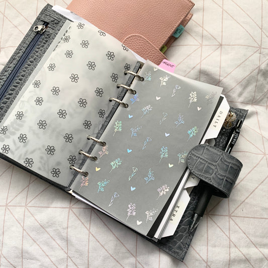 Printed Vellum Planner Dashboard- Botanical Flowers