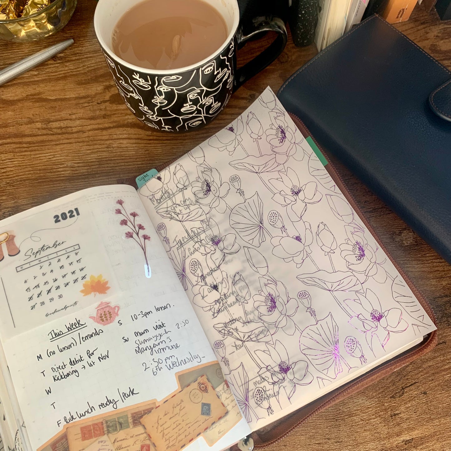 Lotus Flower - Vellum X Acetate Planner Dashboard