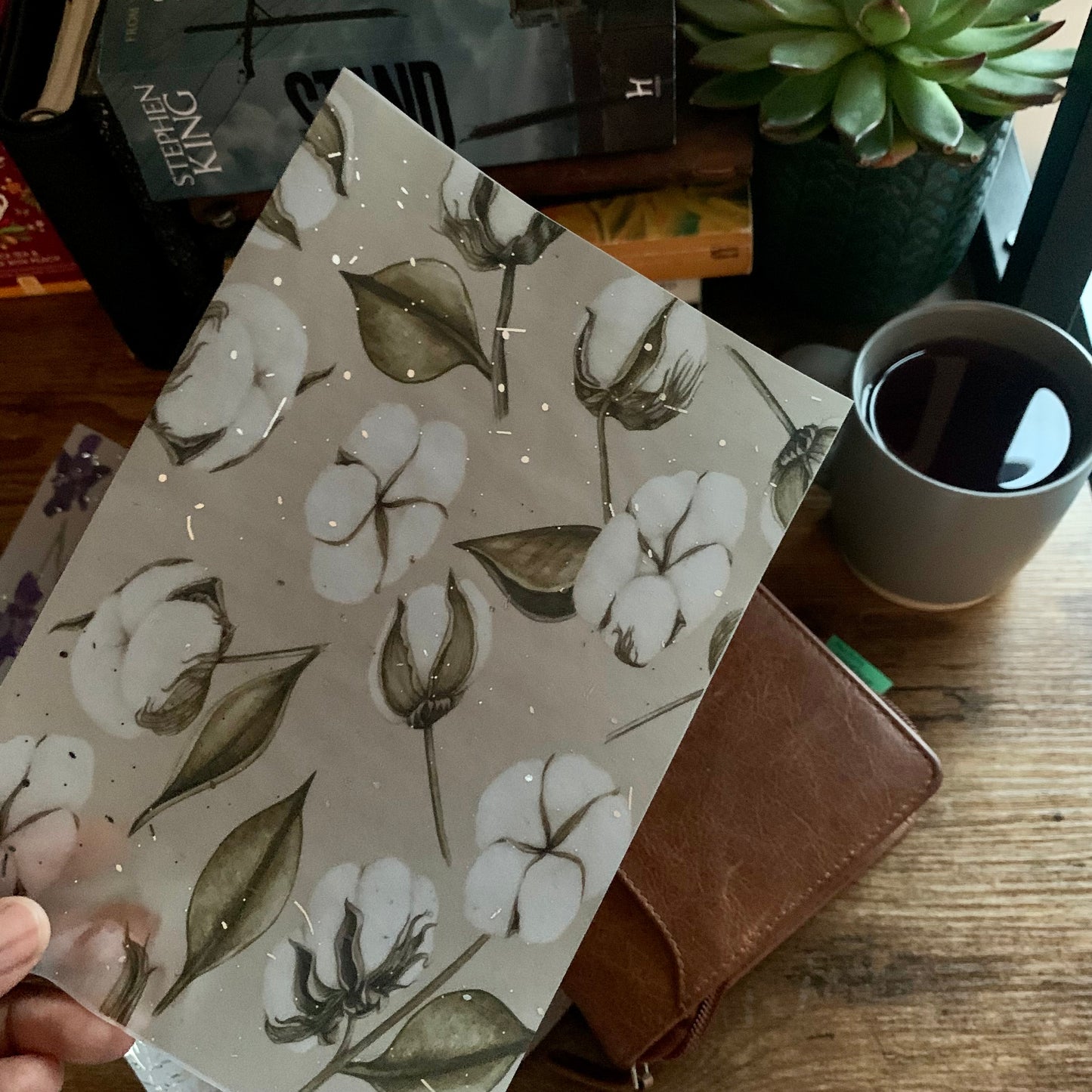 Silver Foiled Cotton Flowers Vellum Planner Dashboard- Floral Bliss Collection