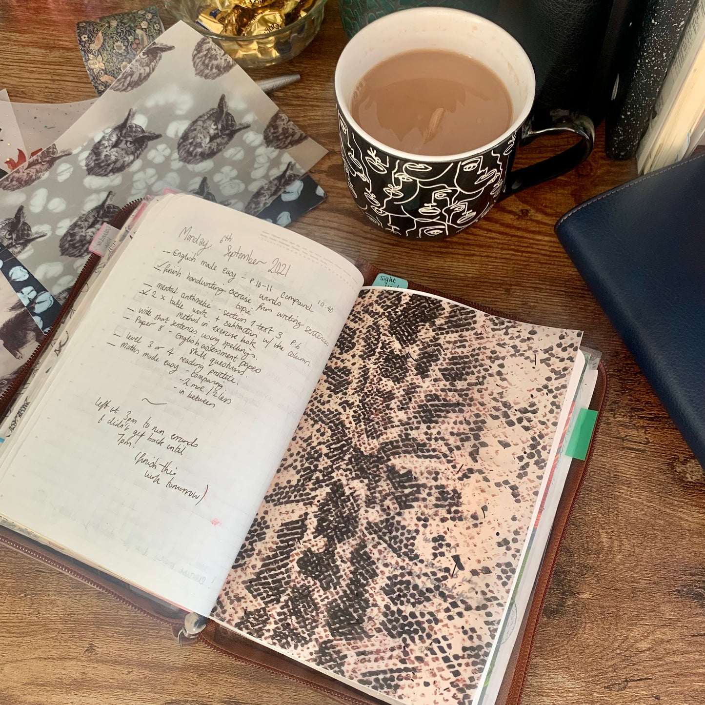 Snake Skin - Vellum Planner Dashboard - Black Foil