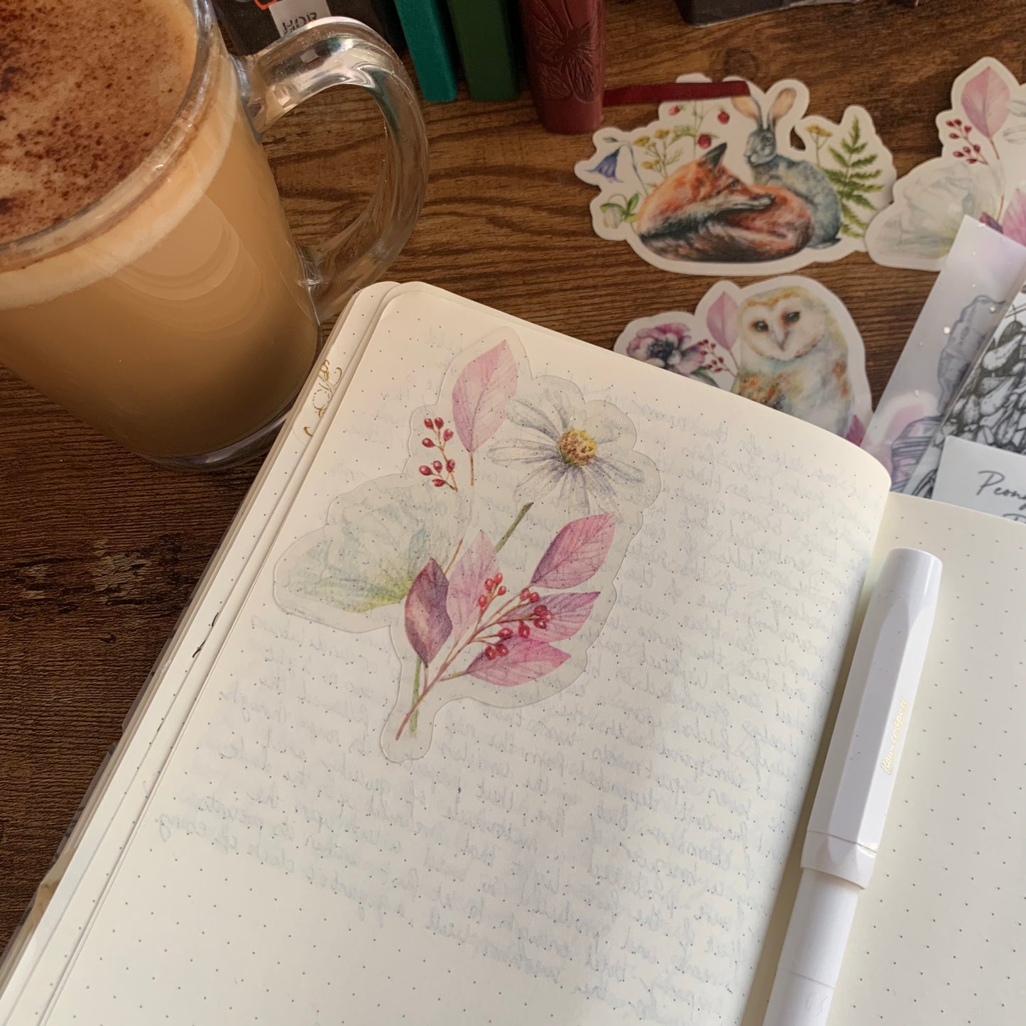 Clear Pink Florals Sticker Flake - Kylie ✨