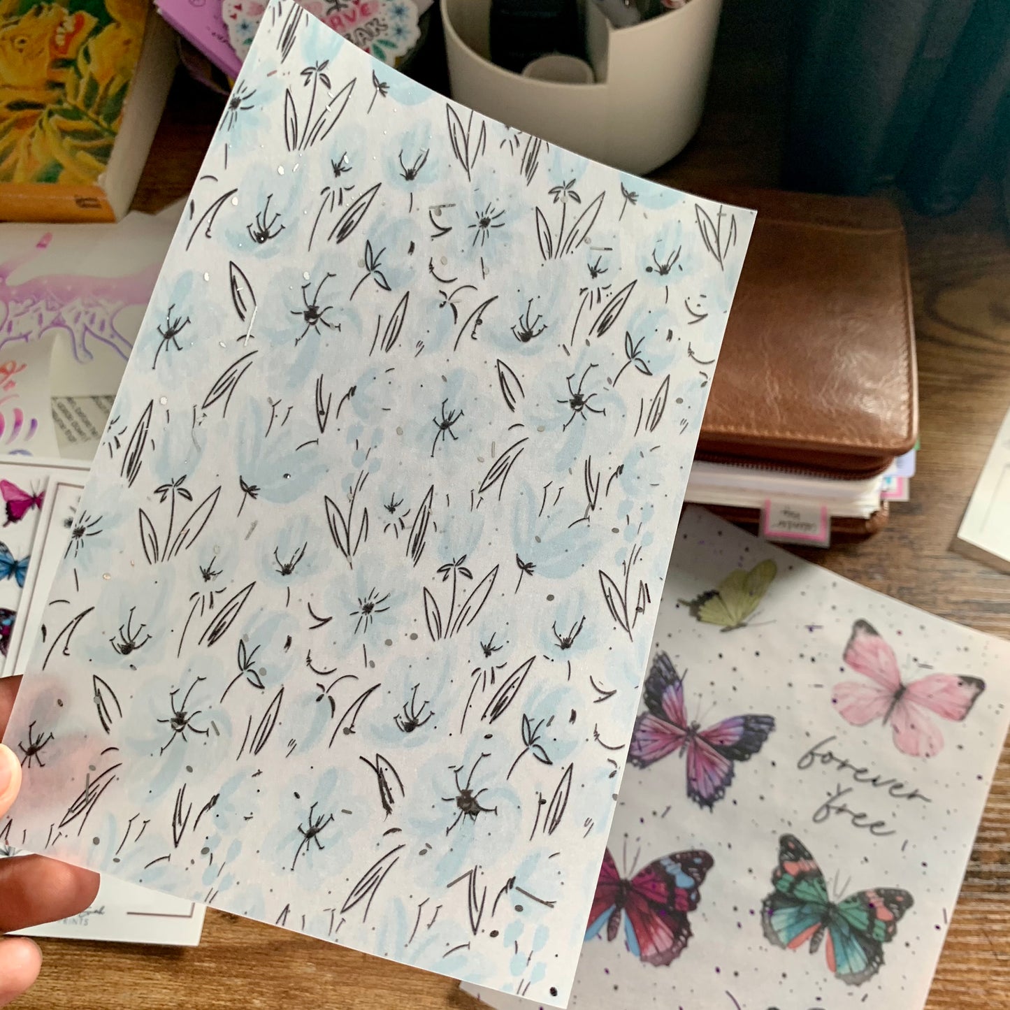 Printed Foiled Vellum Planner Dashboard- Summer Breeze