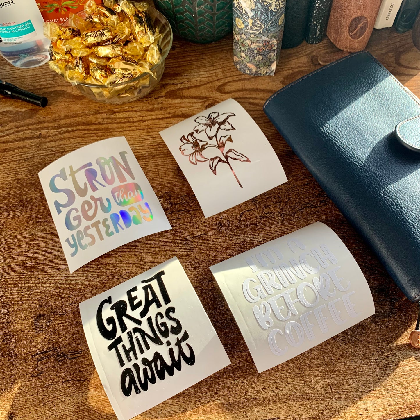 Lily Branch Vinyl Decal Sticker - Summer Night Collection