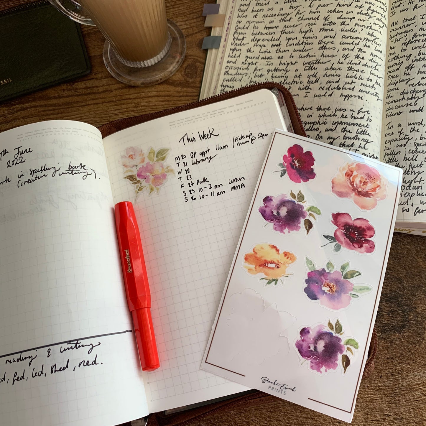 Summer Sun III Collection Stickers - Clear Floral Stickers