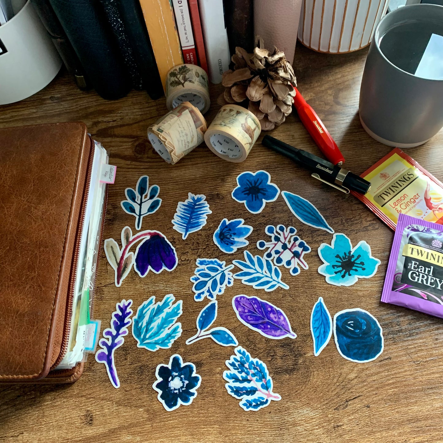 Winter Blueberry - Sticker Flakes - Pack of 19