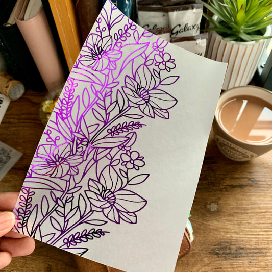 Purple Floral Vellum Planner Dashboard - Juliet Deluxe - Winter Luxe Collection