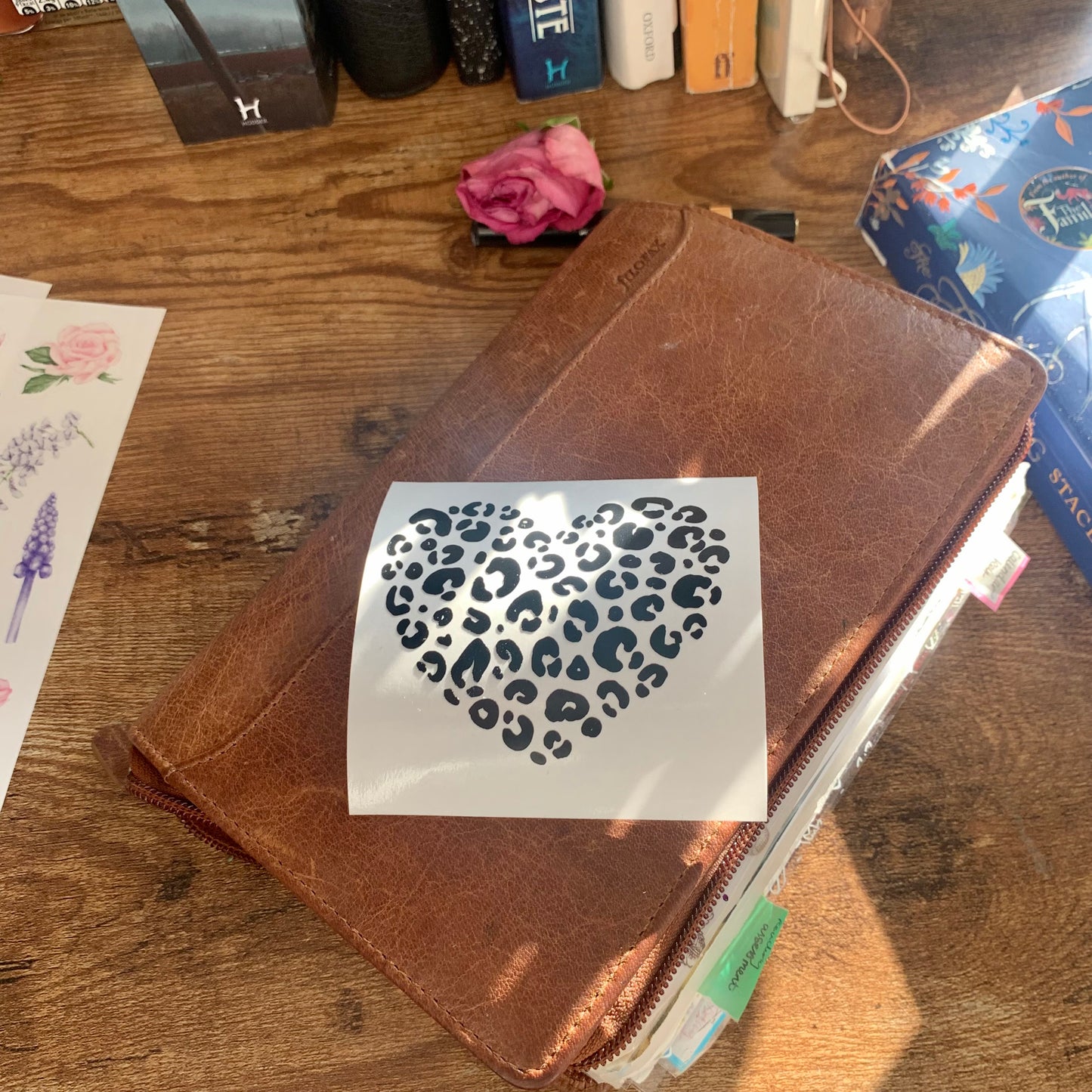 Leopard Heart Vinyl Decal Sticker - Floral Bliss II Collection