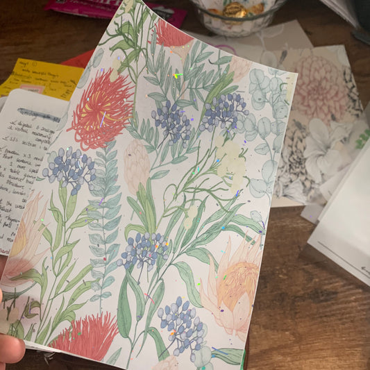 Printed Foiled Vellum Planner Dashboard- June Blooms v2