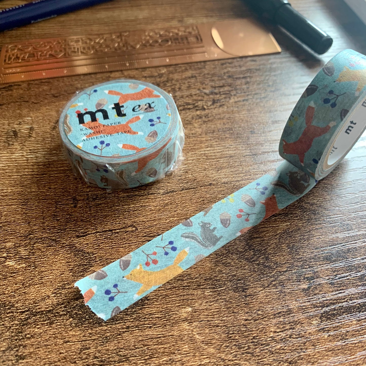 Mt Emboridery Fox & Squirrel Washi tape