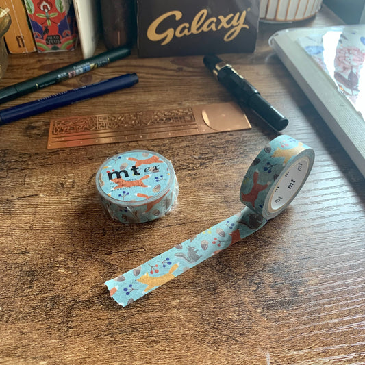 Mt Emboridery Fox & Squirrel Washi tape