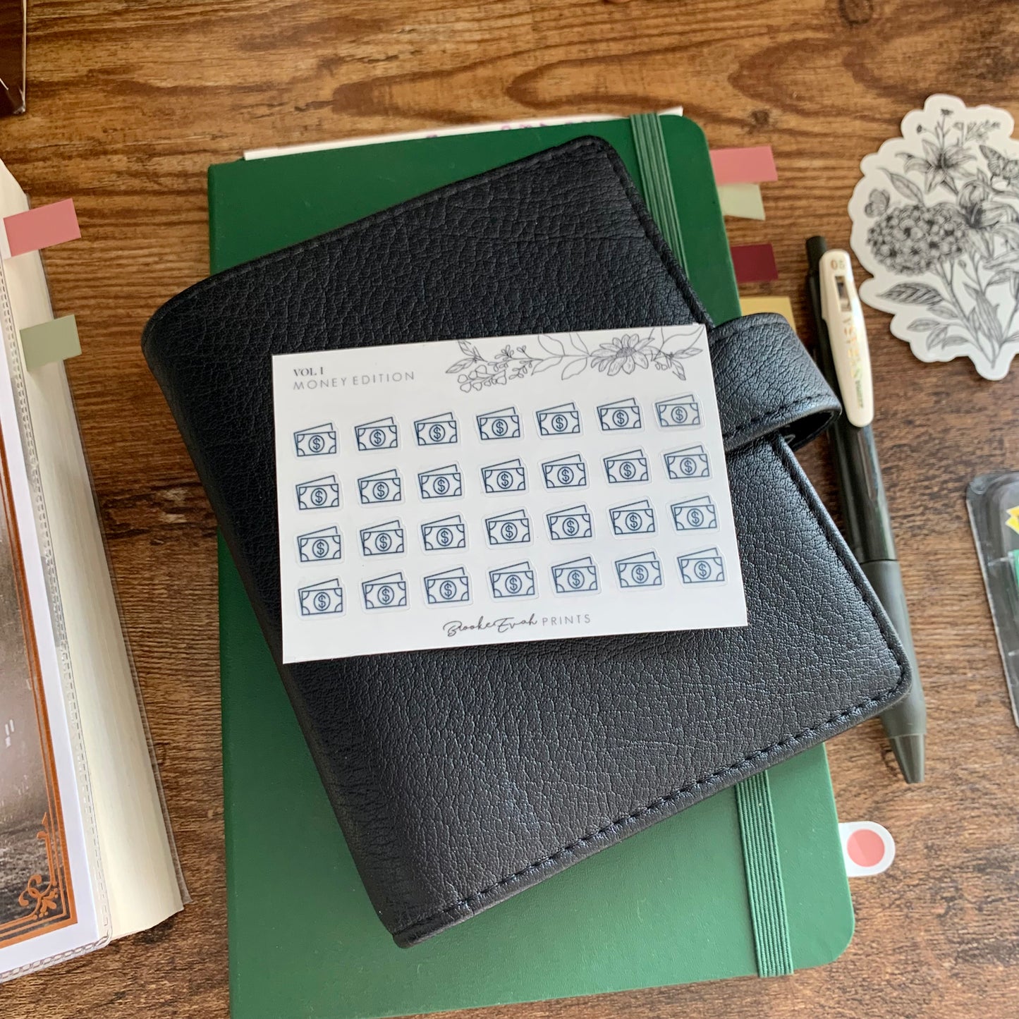 mini Minimal Money Icon Stickers