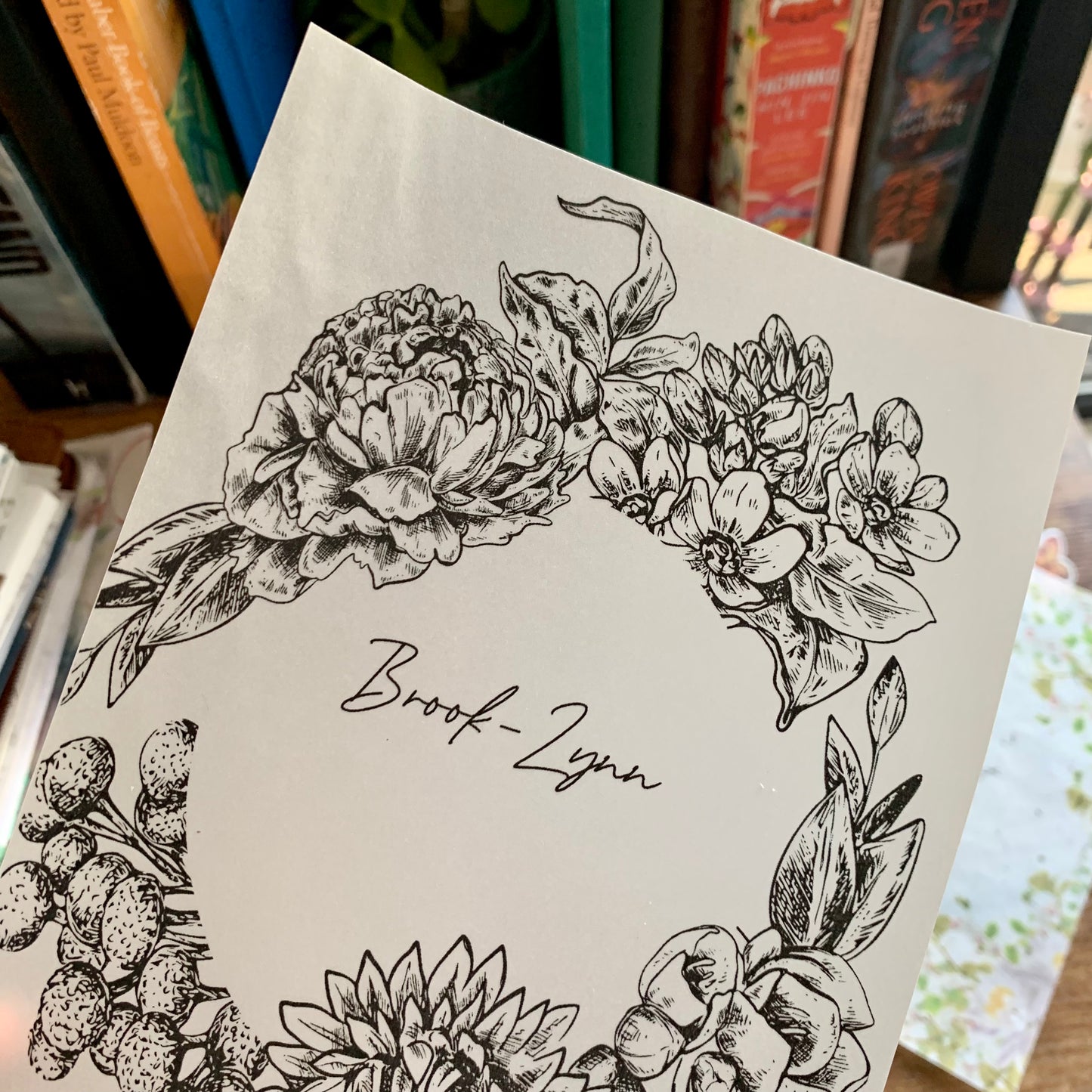 Custom Name Hand Drawn Floral Vellum X Acetate Planner Dashboard - The Nectar II