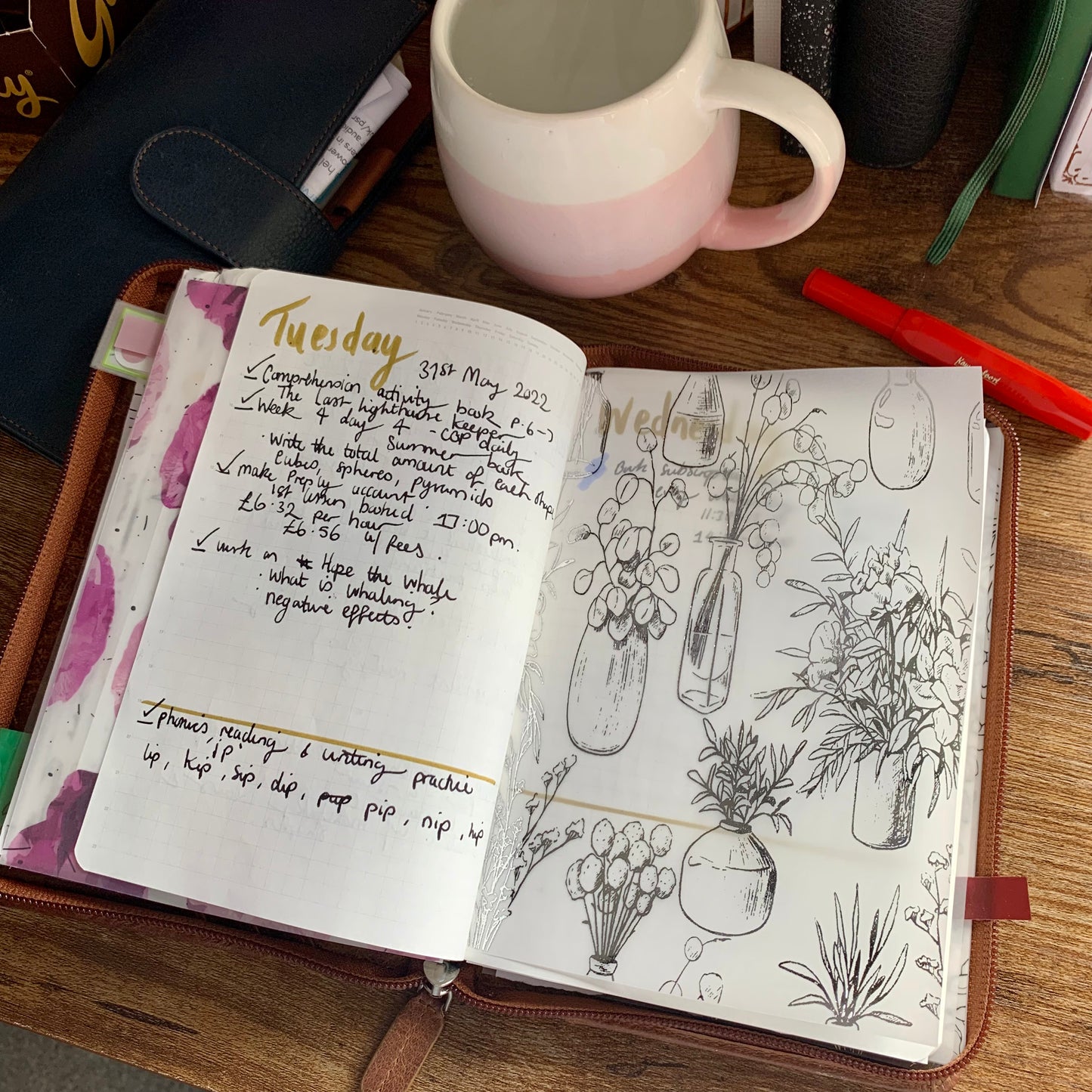 Silver Foiled Vintage Vases Vellum X Acetate Planner Dashboard - Cozy