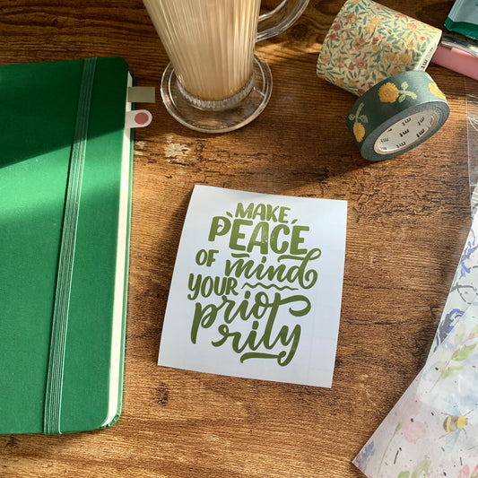 Make Peace of Mind Your Priority Vinyl - First Blooms Collection