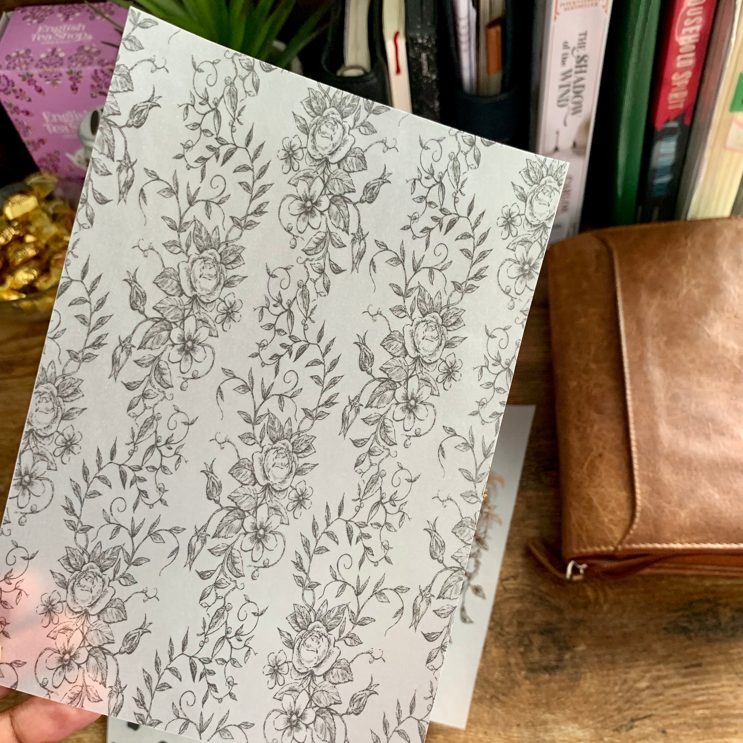 Vintage Twigs, Flowers & Leaves Vellum X Acetate Planner Dashboard - Penelope