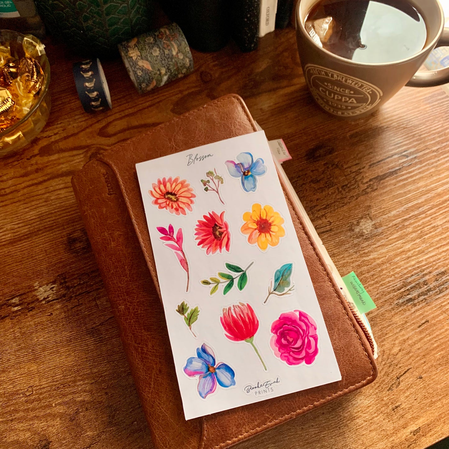 Blossom Wildflower Sketch Stickers - The Sweetheart Collection