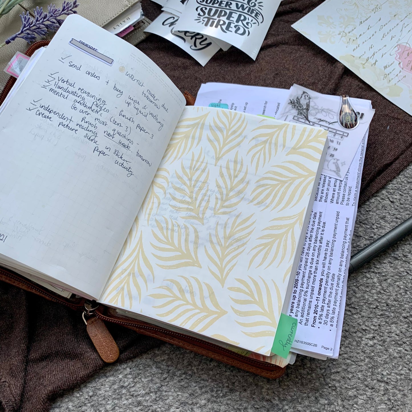 Printed Tomoe River Paper Planner Dashboards- Claire