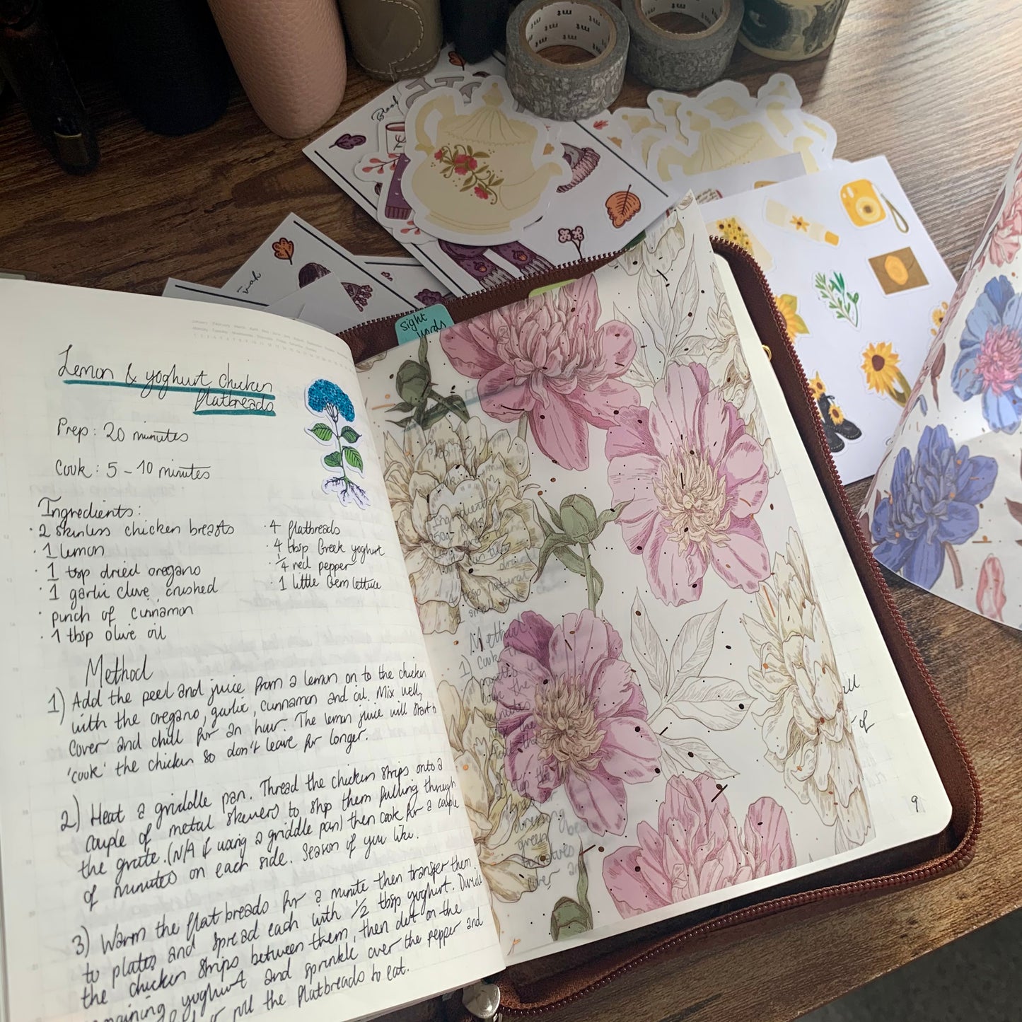 Printed Vellum Planner Dashboards - Peace of mind