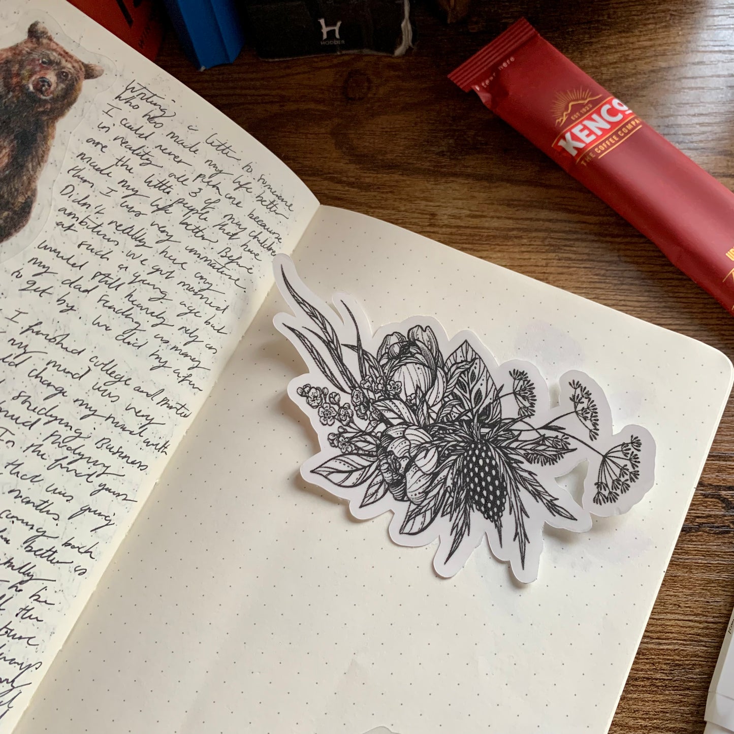 Hand drawn Floral Sticker Flake - Diana