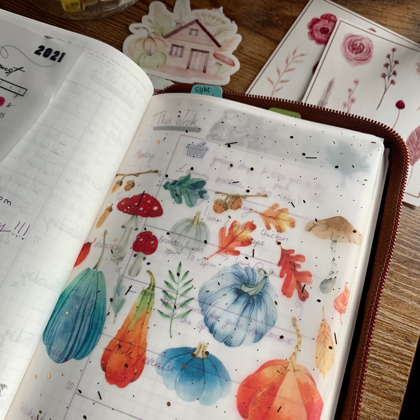 Pumpkin Fall Vellum Planner Dashboards - Harvest