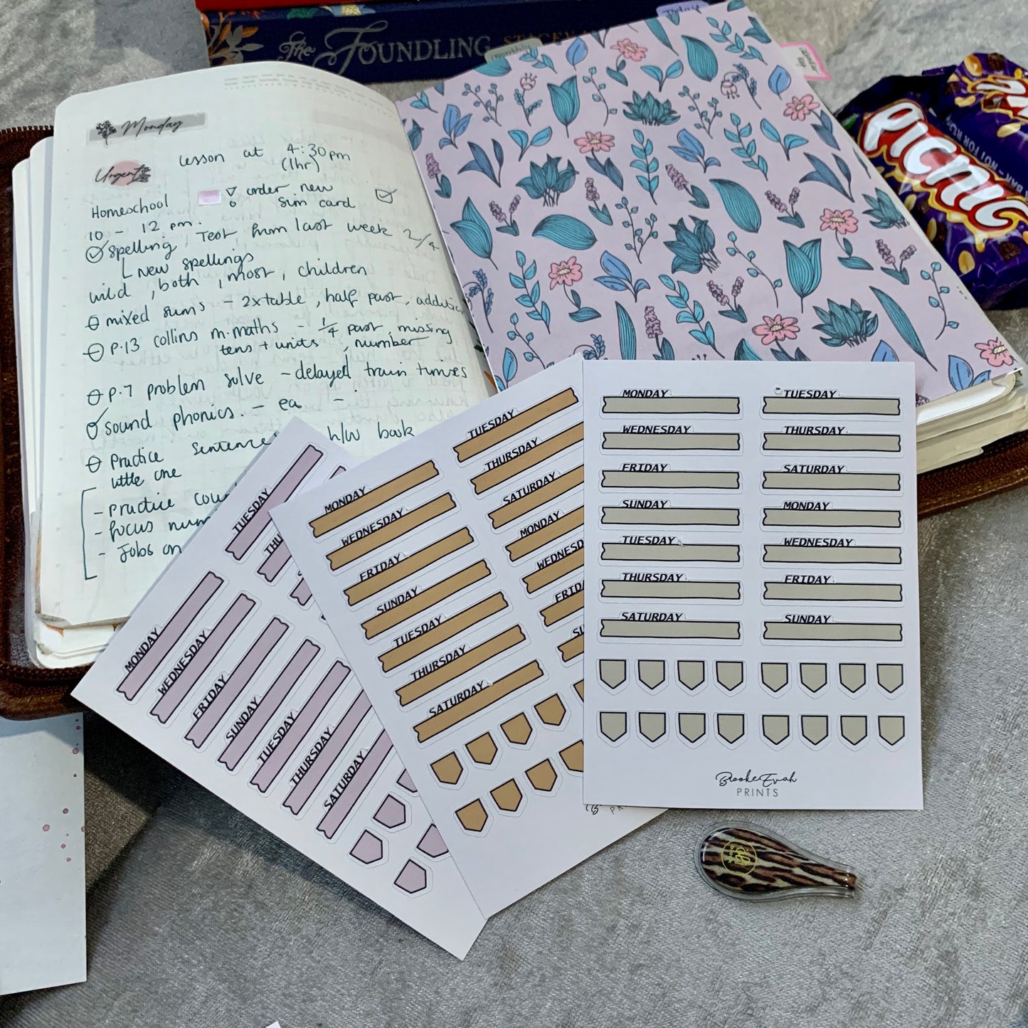 Day’s of the Week Stickers - Washi Strips Set II