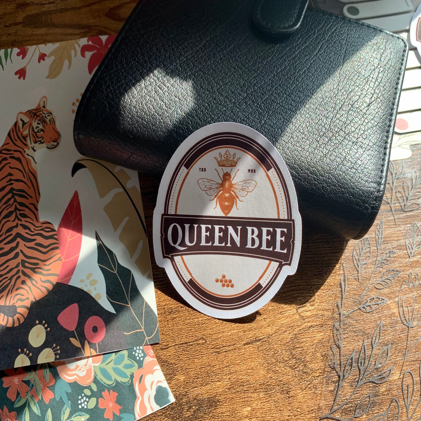 Large Queen Bee Sticker Flake - Floral Sun Collection