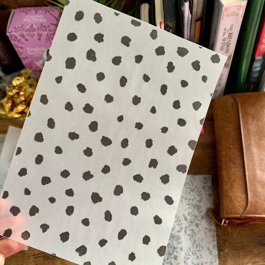 Modern Black Ink Blots Pattern Vellum X Acetate Planner Dashboard