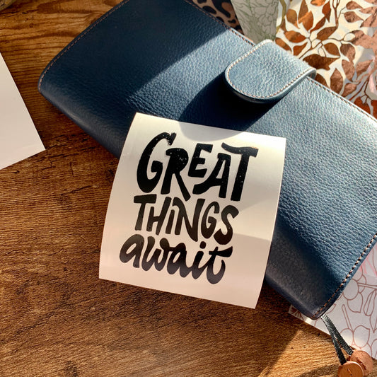 Great Things Await Vinyl Decal Sticker - Summer Night Collection