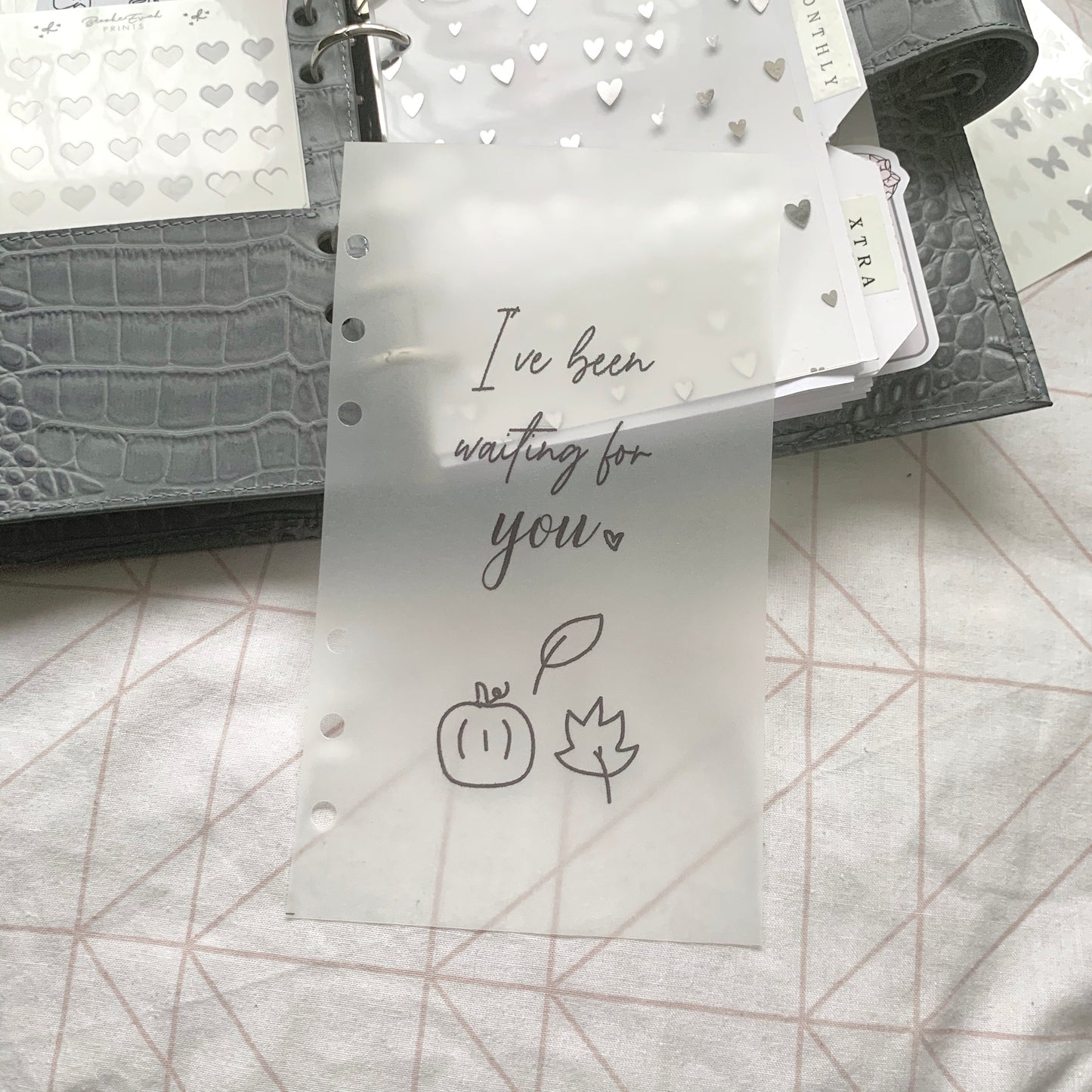 Printed Vellum Planner Dashboards - Fall