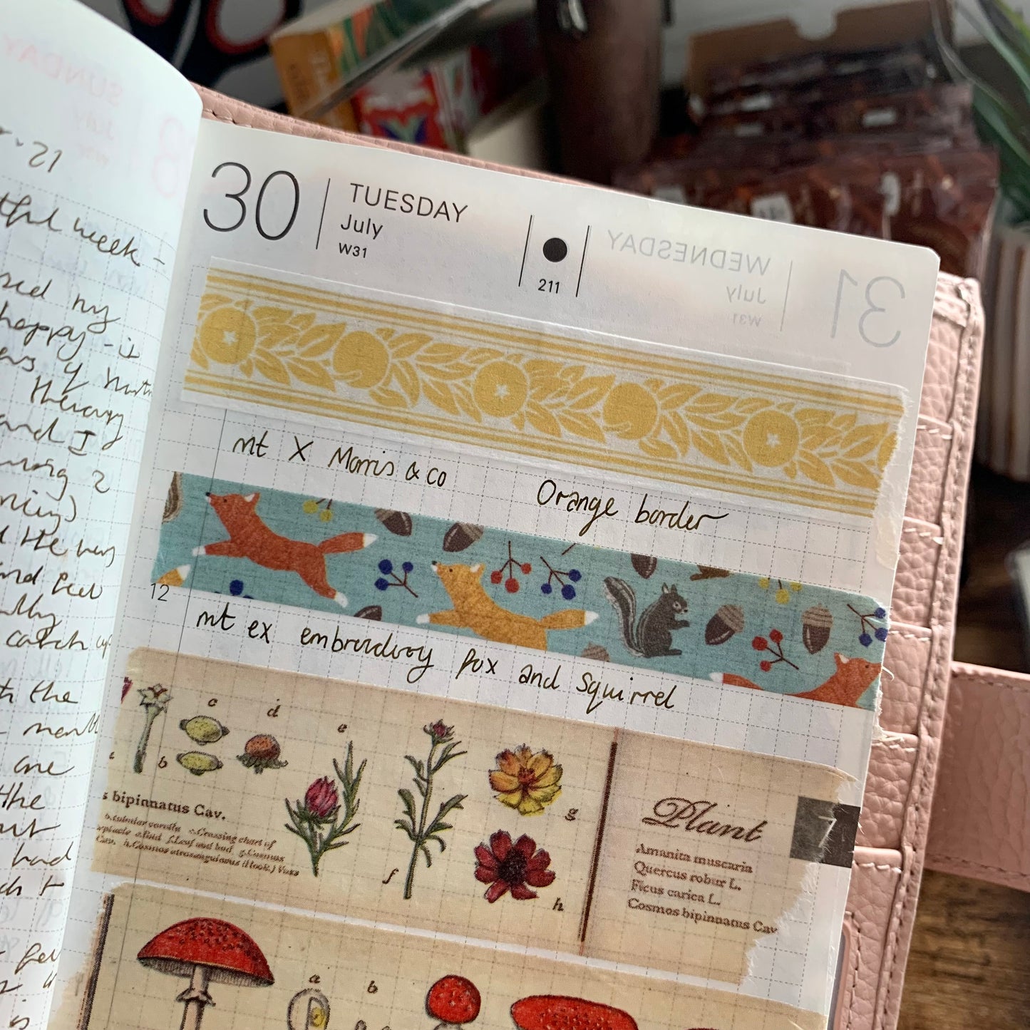 Mt Emboridery Fox & Squirrel Washi tape
