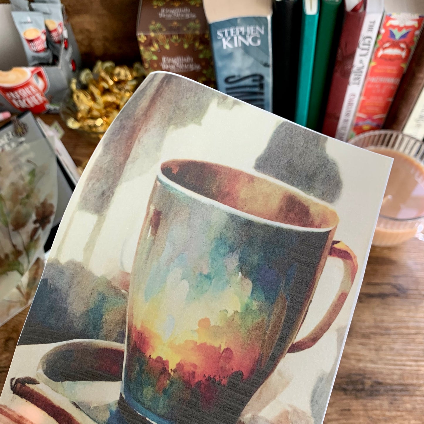 Watercolour Mug With Sunset - Vellum Planner Dashboard - Quiet Time 🍂
