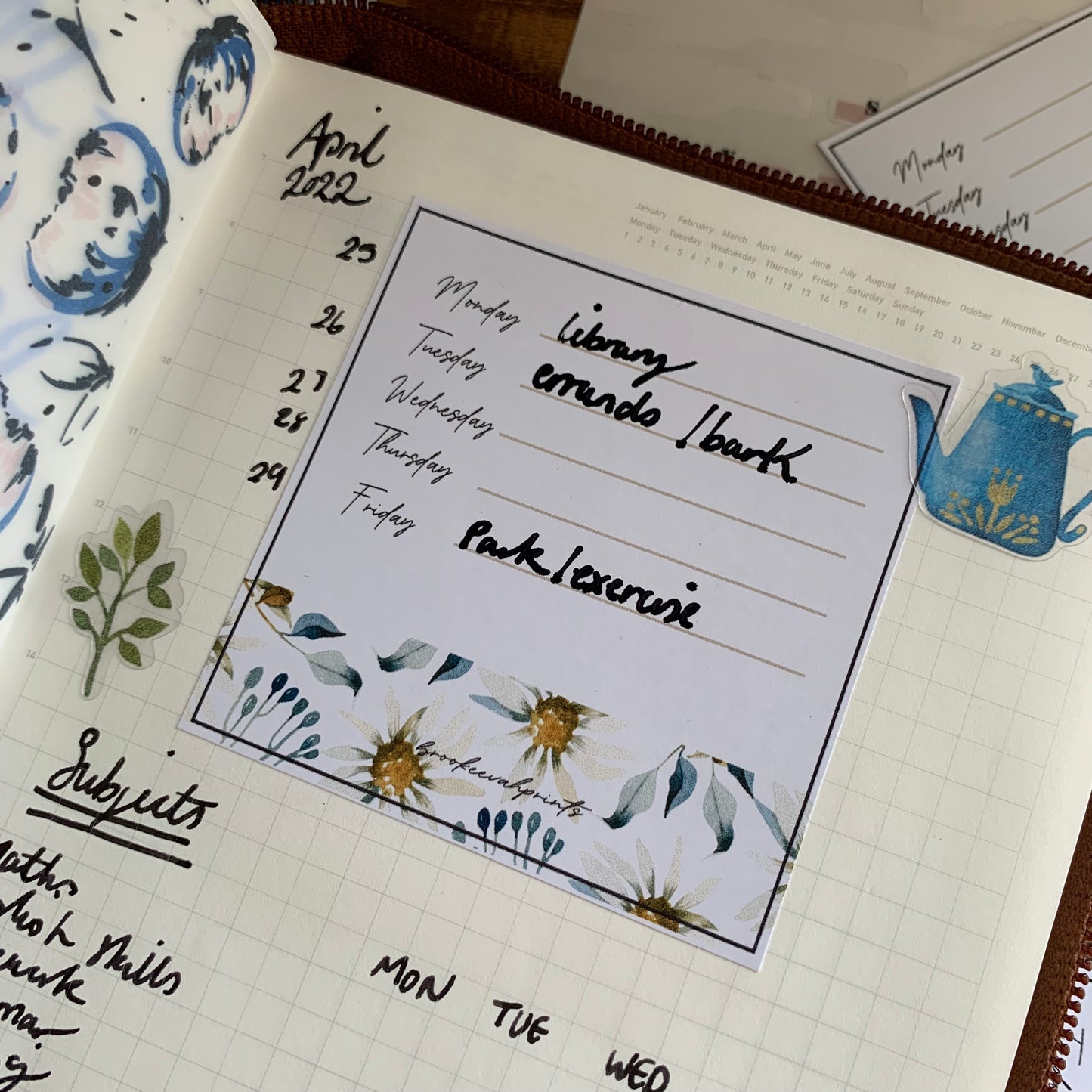 Printable Sticky Notes - Daisy Spring Weekly Plan
