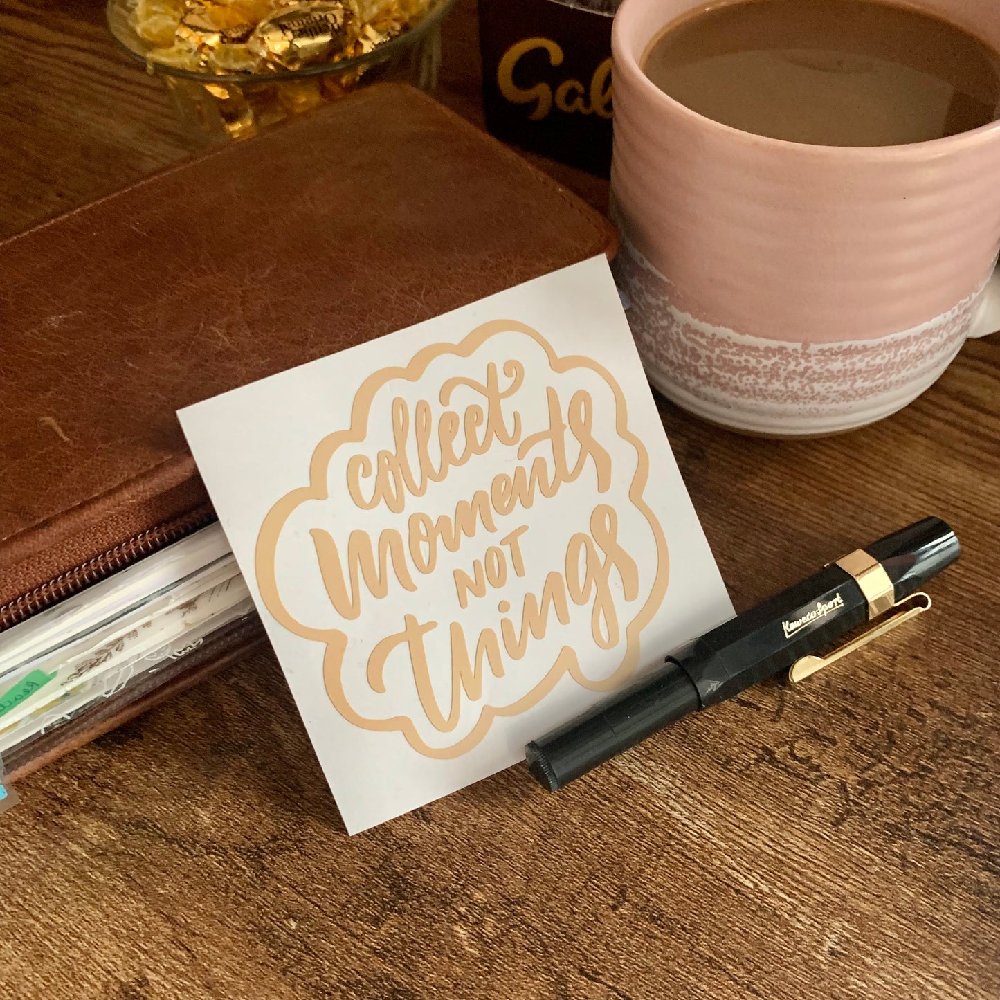Collect Moments not Things Vinyl Decal Sticker