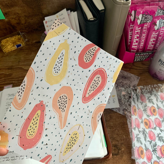 Printed Foiled Vellum Planner Dashboard- Juicy Papaya