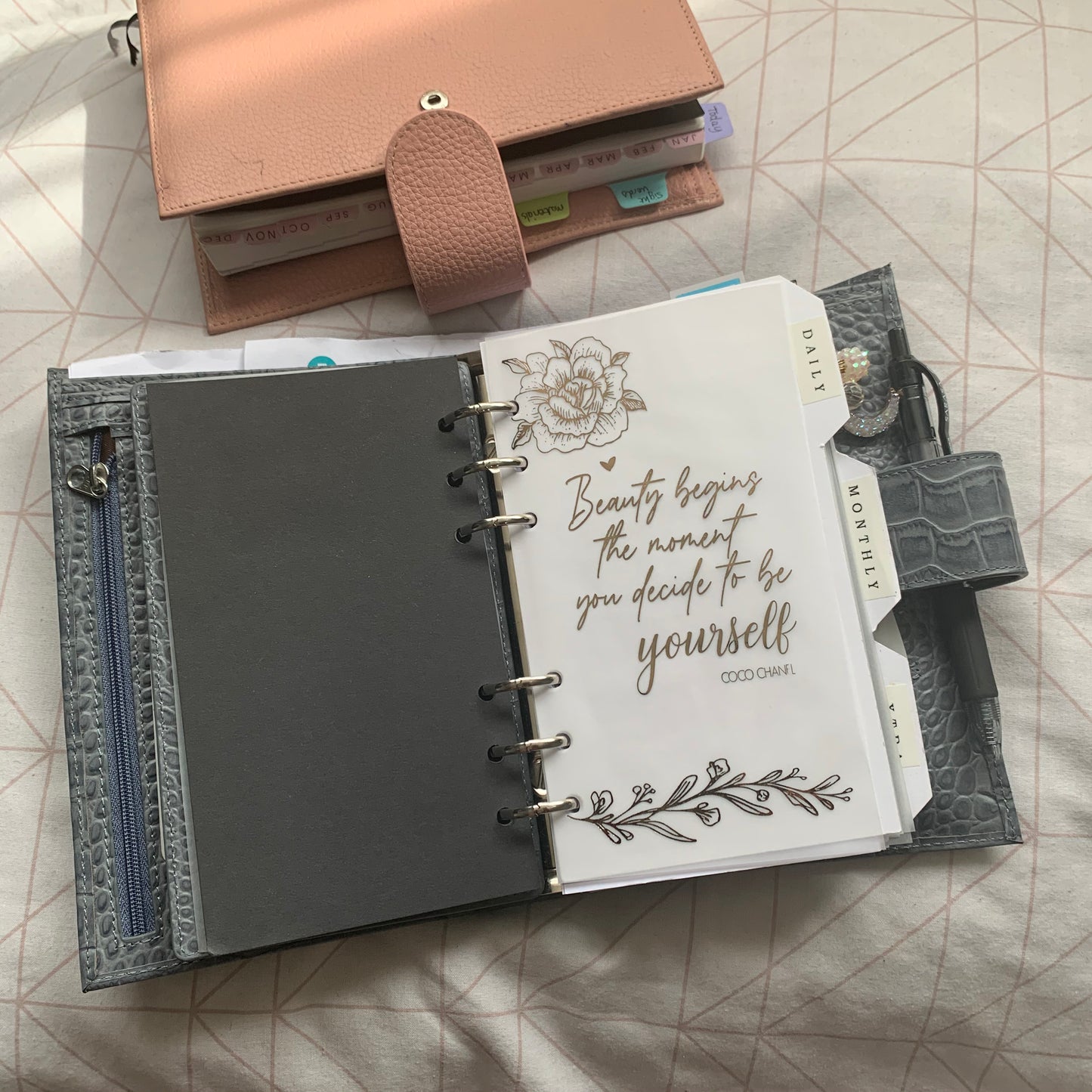 Printed Vellum Planner Dashboards - Coco Chanel Quote