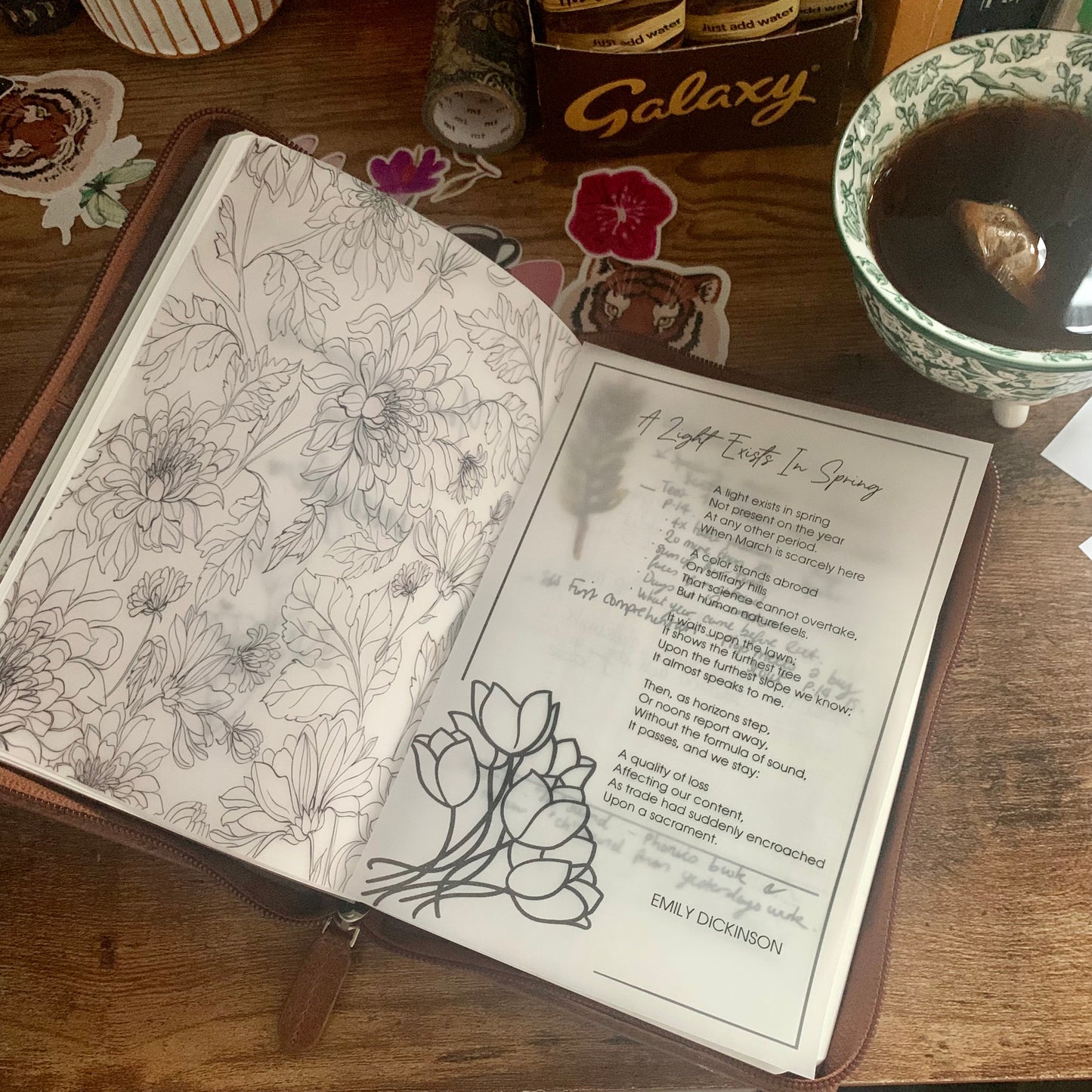 A Light Exists in Spring Poem - Vellum X Acetate Planner Dashboard