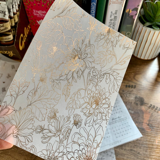 Rose Gold Floral Vellum X Acetate Planner Dashboard - Eliza