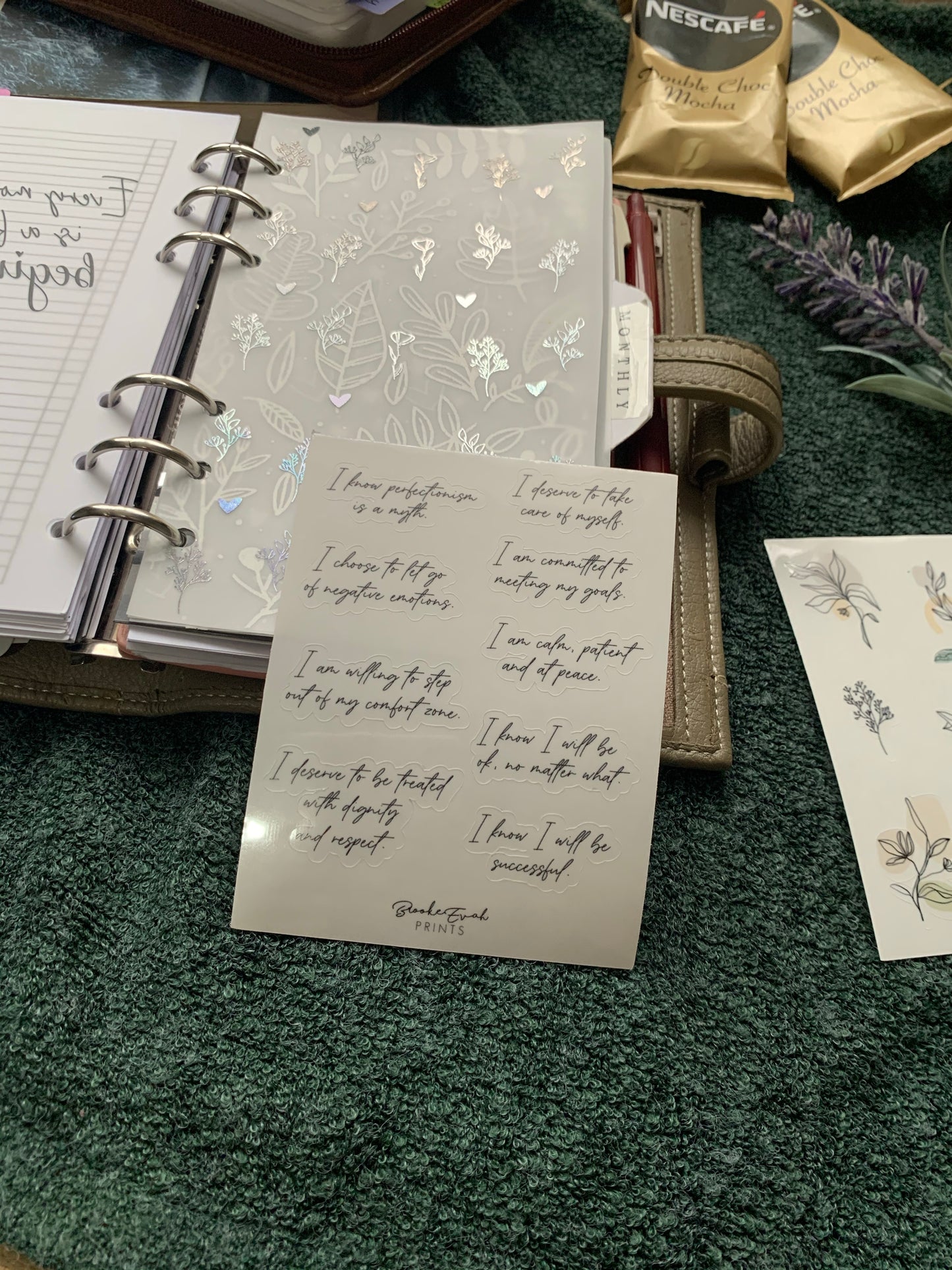 Transparent Affirmation Stickers